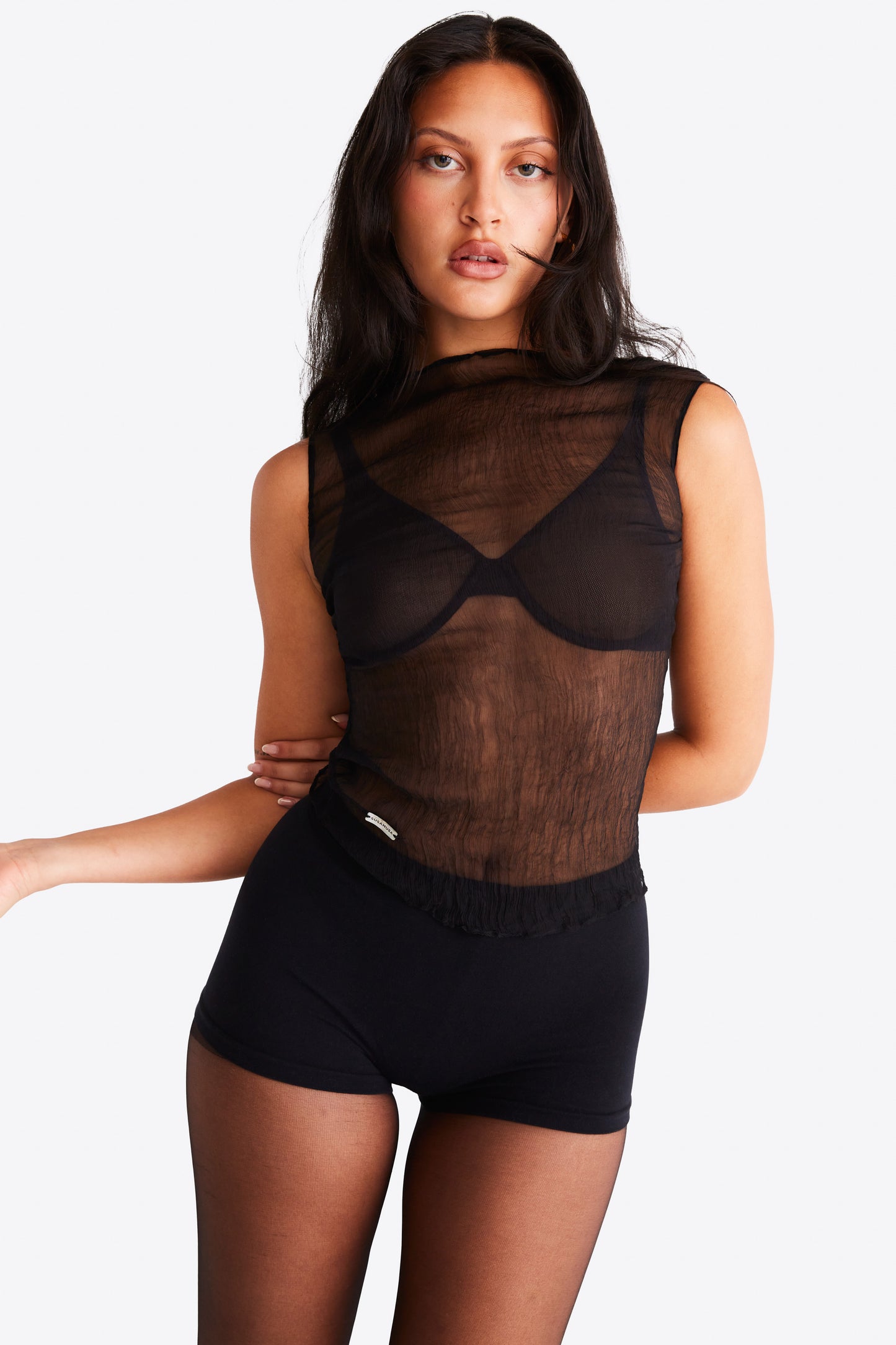 Moya Top - Black Silk