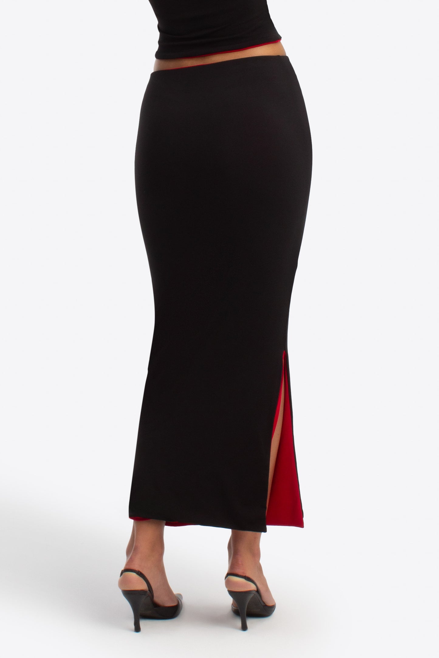 Nova Skirt - Black and Ruby