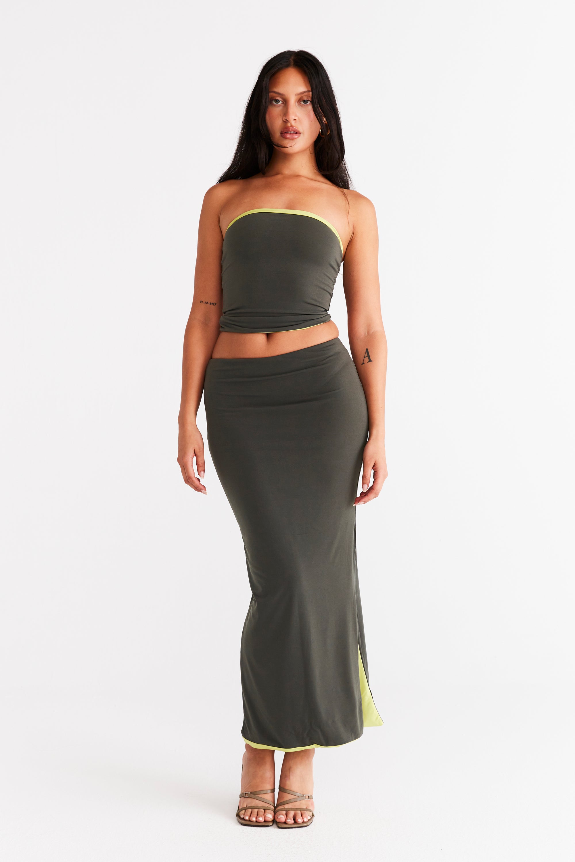 Maxi clearance skirt khaki